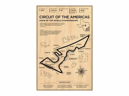 Beige DecorBites™ Monaco Grand Prix racing poster featuring black line drawing of circuit layout with turn labels and compass rose