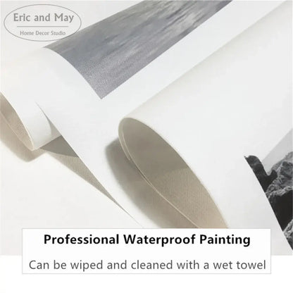 Gray and white abstract wallpaper roll from eric and may complementing monaco grand prix vintage wall art decor