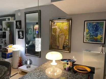 Decorbites new led mushroom table lamp with white frosted glass shade and translucent base for modern bedroom lighting