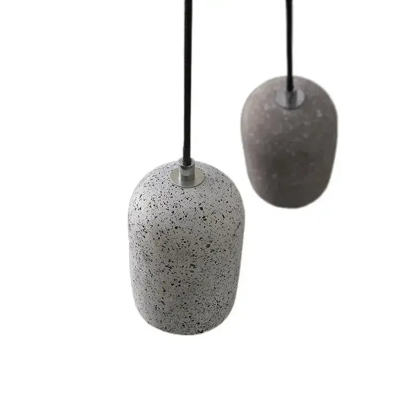 Decorbites™ nordic cement pendant lamp in gray speckled concrete with sleek modern design for industrial style lighting