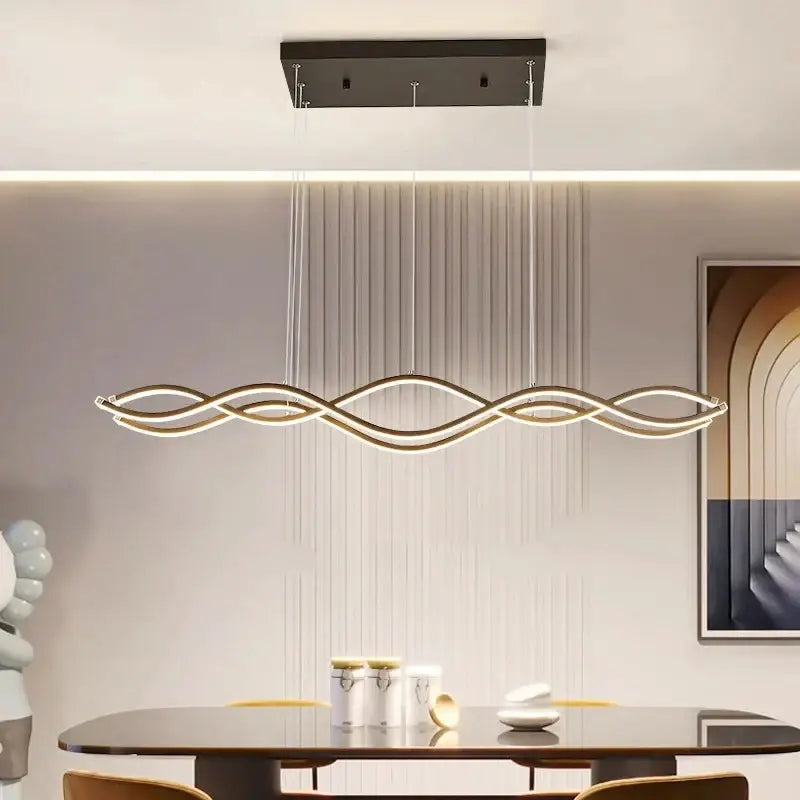 Modern gold-toned decorbites™ nordic chandeliers pendant lights with wave design for dining room lighting