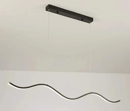 Modern black and white wavy led pendant light from decorbites nordic chandeliers for stylish dining room lighting
