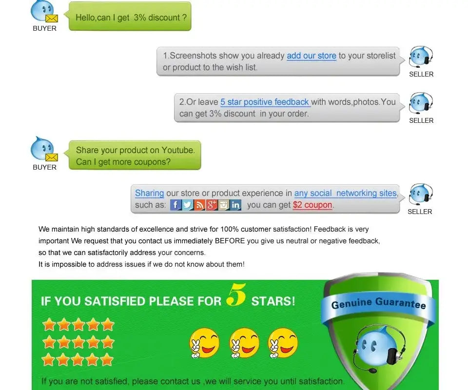 Green and white customer service chat interface with star rating prompt for DecorBites™ nordic comet chandelier glass ball chandelier nordic