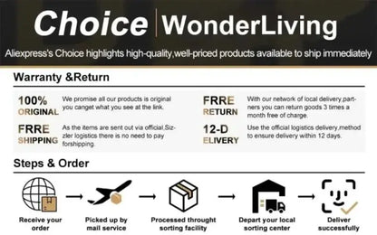 Choice wonderliving logo with white text on a dark background for DecorBites nordic glass vase home decor product