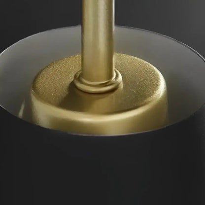 Decorbites™ nordic minimalist wall lamp with gold-toned metallic base and cylindrical stem on dark background minimalist wall lamp