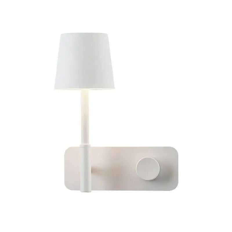 Decorbites™ nordic wall lights featuring a minimalist white wall-mounted lamp with a cylindrical shade and modern design
