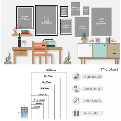 A collection of black framed pablo escobar wall art canvas prints in multiple sizes for elegant home decor