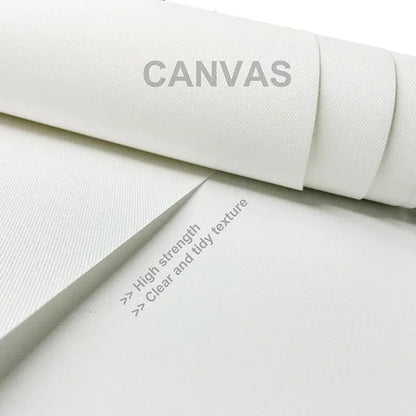 White canvas roll with textured high-strength weave and clear surface for decorbites™ pink aesthetic modern wall art