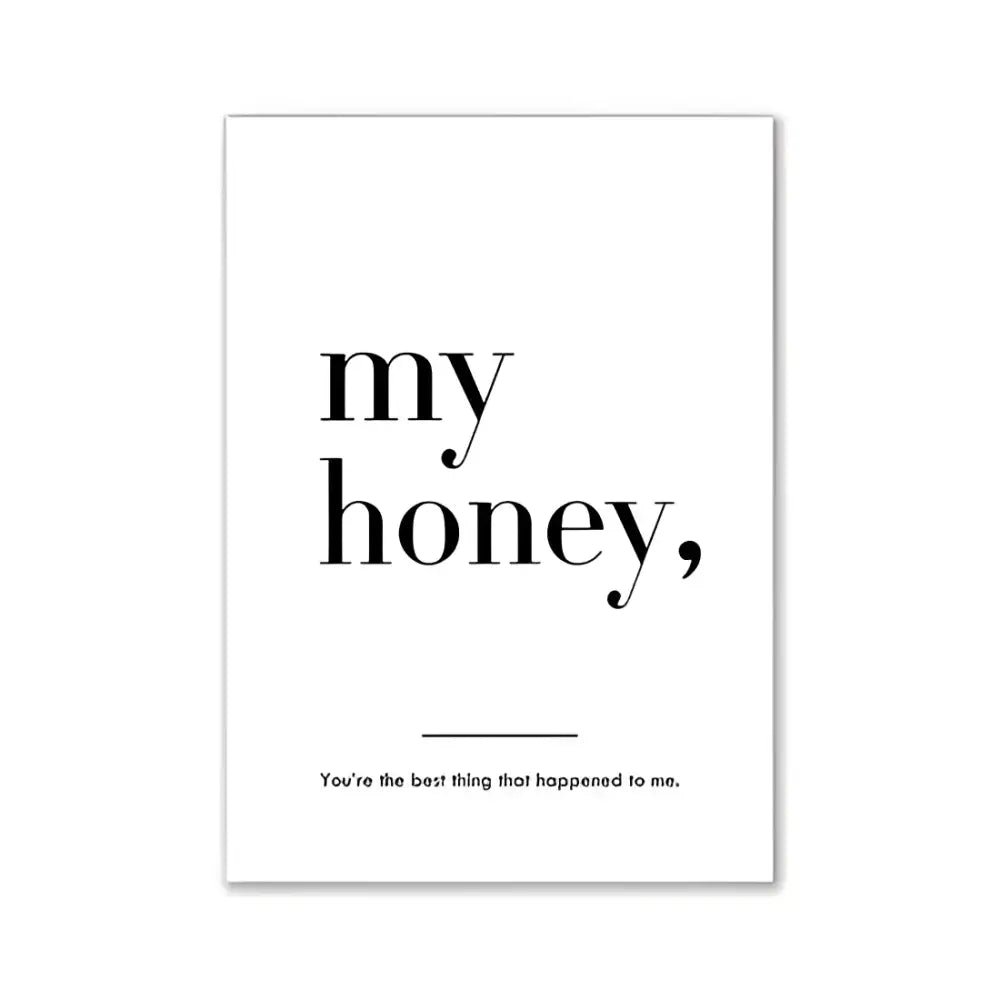 Minimalist black-and-white wall art with bold serif text for pink aesthetic room decor by DecorBites™