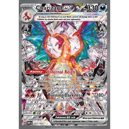 Decorbites™ rare japanese anime charizard cartoon card featuring fiery orange and iridescent wings on silver background