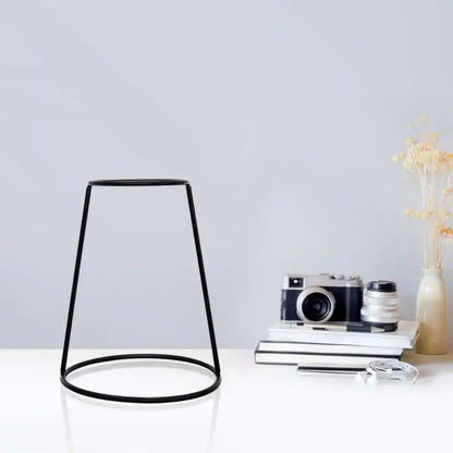 Black metal cone-shaped retro iron flower vase stand by DecorBites™ for home and garden vase pot ornament