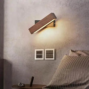 DecorBites™ rotated led modern wall sconces wooden design with angled shape and warm led lighting for modern wall decor