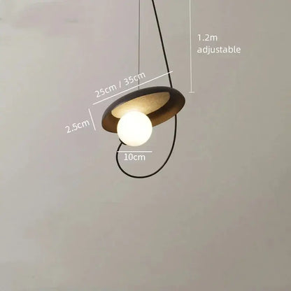 Modern black scandinavian pendant light with circular matte shade and adjustable 1.2m cord by decorbites