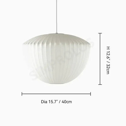 Decorbites™ silk white ribbed paper led pendant lamp with modern designer lighting for stylish interiors