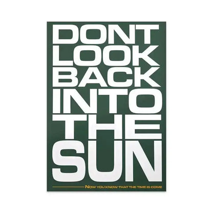 Dark green rectangular decorbites™ singer harris styles lyrics art poster with bold white and gold styles lyrics text