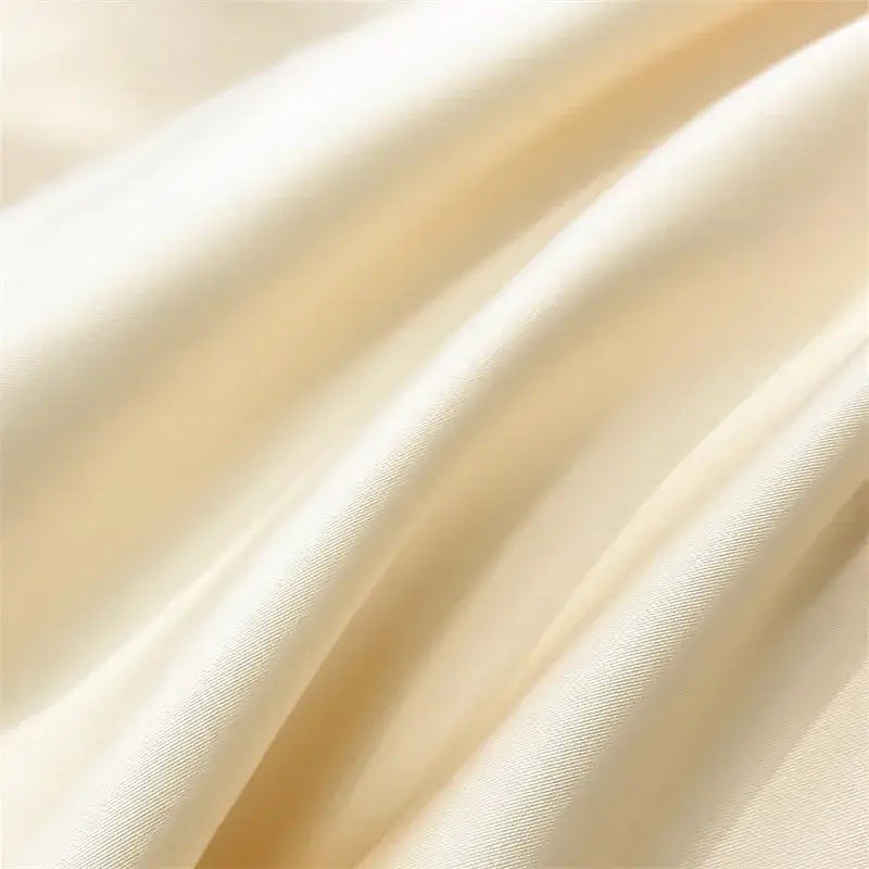 Cream-colored satin finish on a piece duvet cover from the decorbites soft egyptian cotton bedding set 1000tc