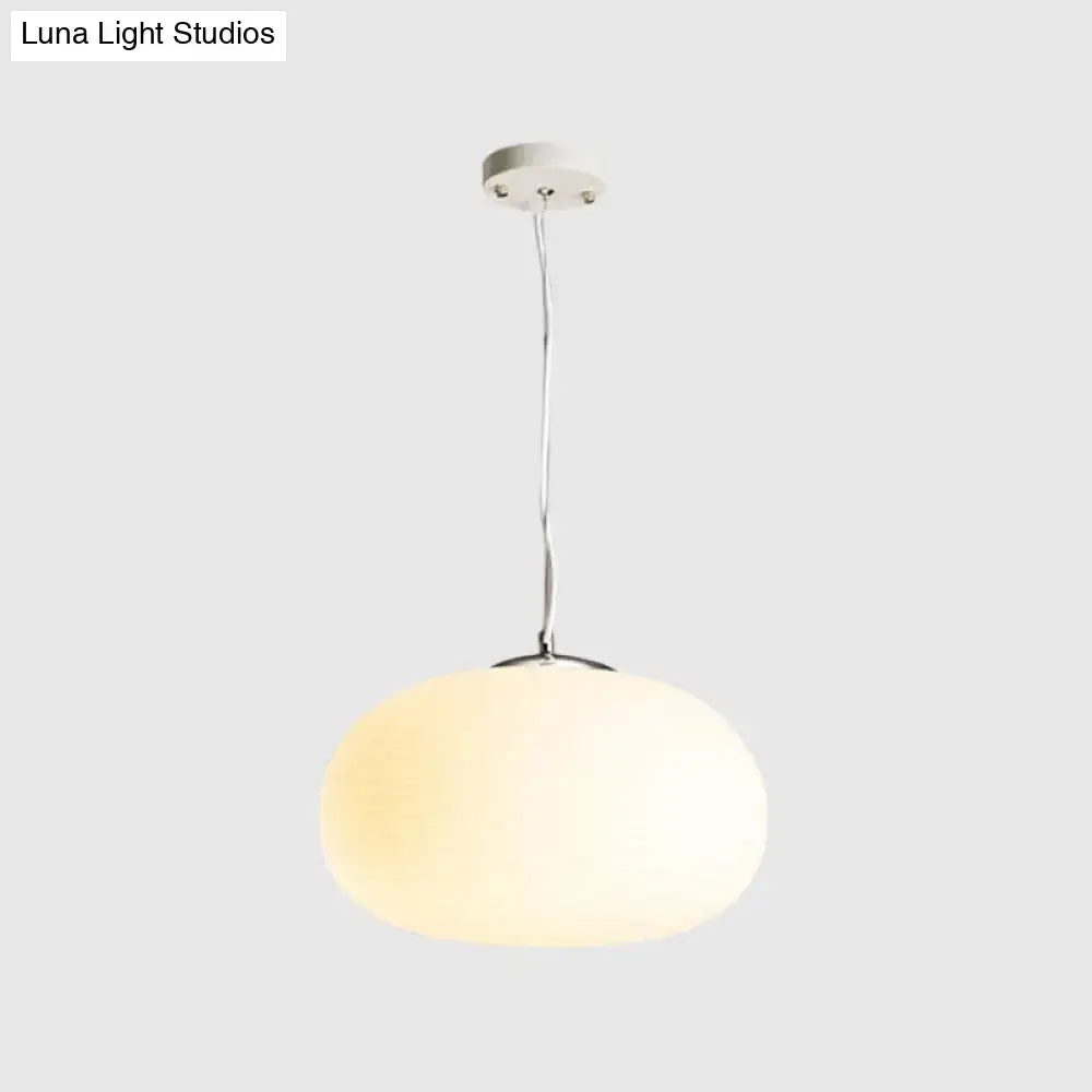 Decorbites™ nordica pendant light with soft frosted opal glass globe and sleek chrome finish for office and kitchen island