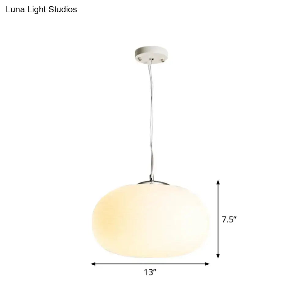 Decorbites™ stylish nordic pendant light with frosted opal glass globe and chrome hardware ideal for office and kitchen island