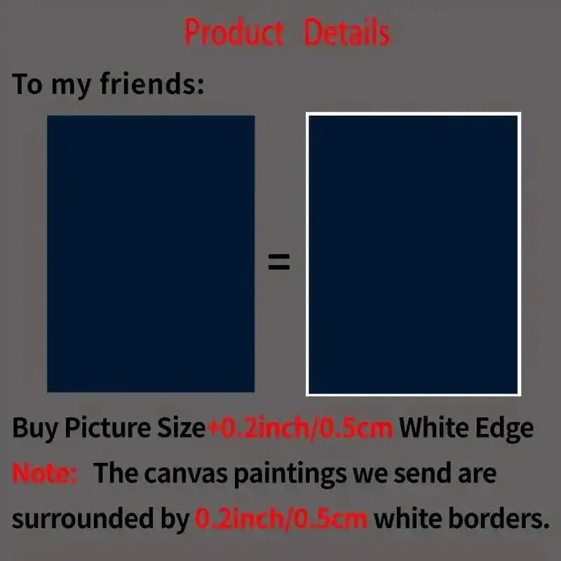 Dark navy canvas wall art print with white border from DecorBites™ tiger canvas wall art print in vibrant bubble style