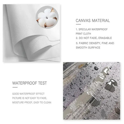 Canvas print cloth with smooth surface and specular waterproof finish featuring three trendy orangutans wall art by decorbites