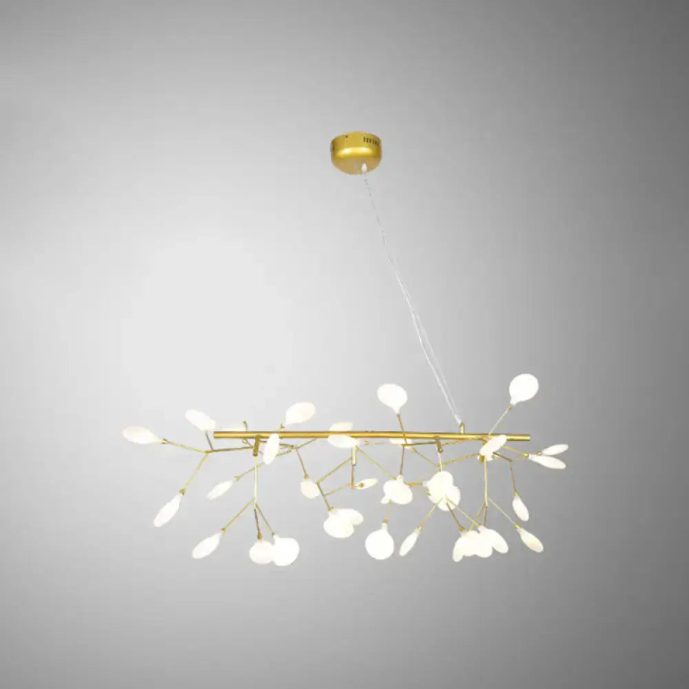 Gold-toned decorbites ultra-modern linear firefly pendant lighting ceiling light with acrylic spherical lights and branch-like arms