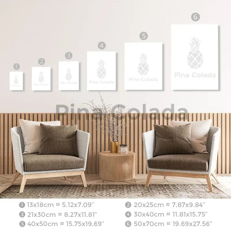 DecorBites™ vintage anatomy canvas print featuring white pineapple-themed design with gray silhouette for home decor