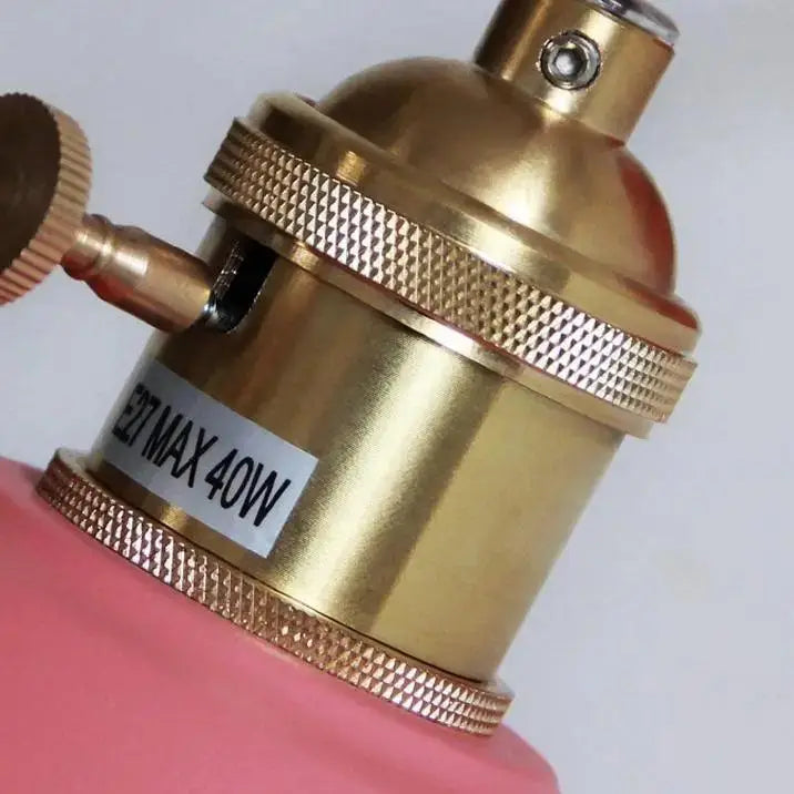 Brass-finished vintage plated wall lamp socket with ridged bands and e27 max 40w label for DecorBites vintage plated lamp