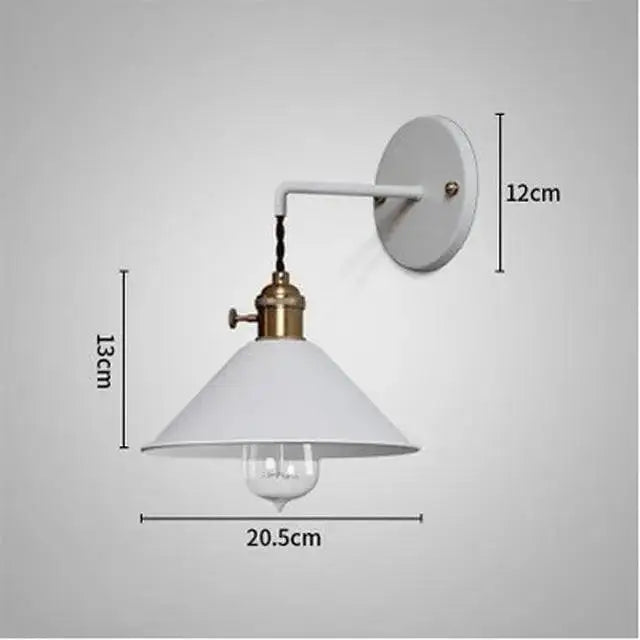 White metal vintage plated wall lamp decorbites with brass base and exposed bulb for elegant indoor lighting