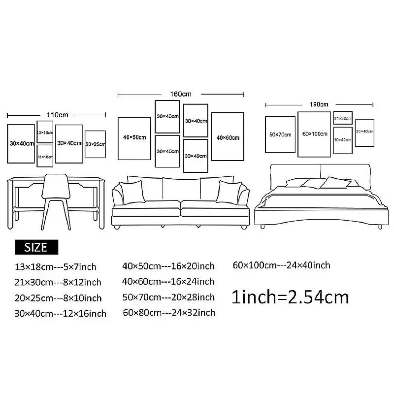 Black-and-white line drawing of a modern sofa with four cushions for decorbites vintage poland city posters canvas prints