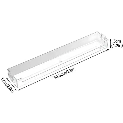 DecorBites™ wall mounted transparent storage rack with clear acrylic shelf 30.5cm x 12in for organized storage space