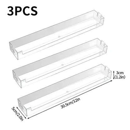 Decorbites wall mounted transparent clear acrylic storage rack trays 30.5cm long 5cm wide 3cm deep for figures
