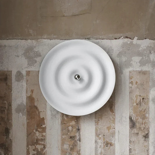 White Nordic Bauhaus Round Lamp