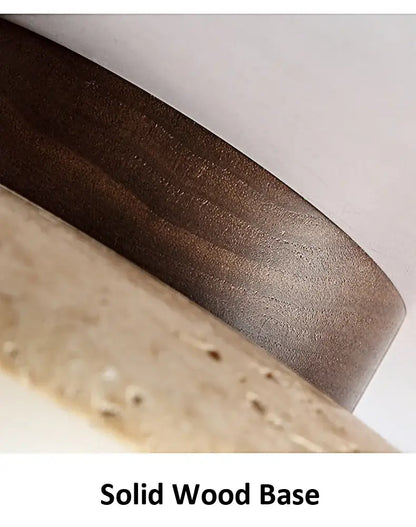 Dark brown wooden belt with polished finish and grain pattern complementing decorbites™ yellow marble ceiling light