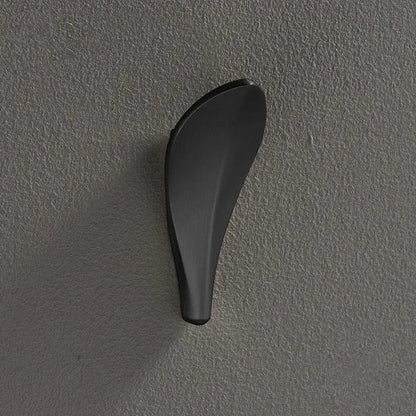 Black matte-finished deer antler gold brass wall mount robe hook with sleek teardrop shape for bathroom towel holder decorbites brass wall