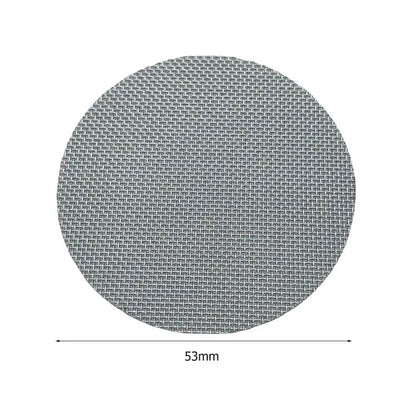 Circular metal mesh disc puck screen 53mm diameter for decorbites espresso puck denim blue black coasters holder