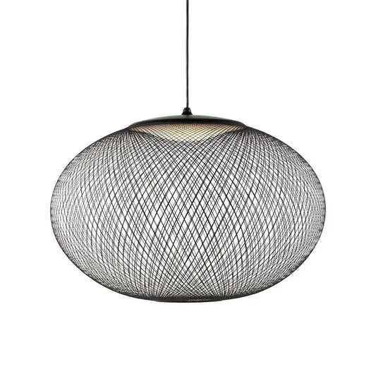 Denmark style black wire mesh designer pendant lamp with spherical woven design ideal for dining room decorbites designer pendant
