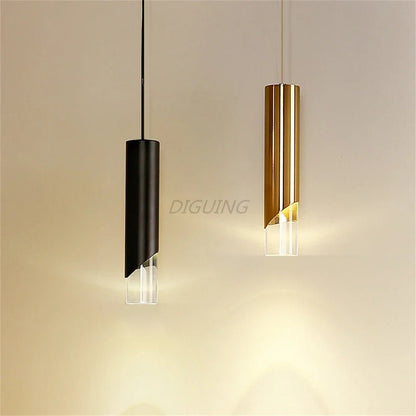 Dimmable Gold and Black Aluminum LED Pendant Light - Decorbites