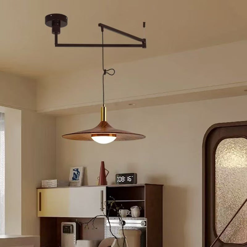 Modern copper pendant light with brass accents and minimalist design for dining room chandelier walnut creative style