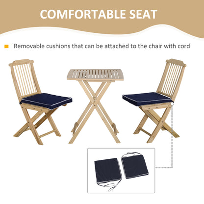 3-teiliges Patio-Klapptisch-Bistro-Set