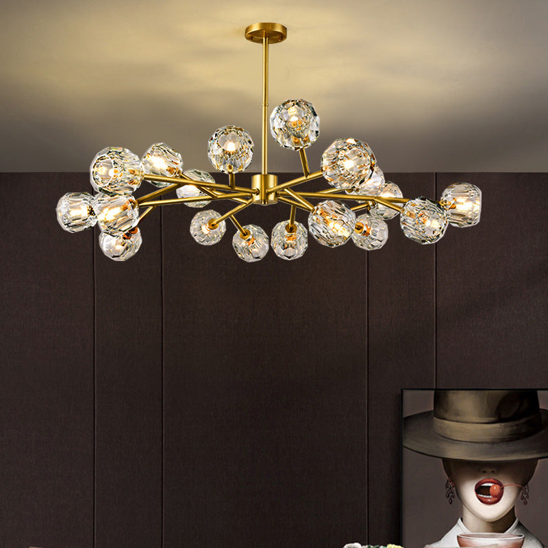 Crystal Copper Chandelier