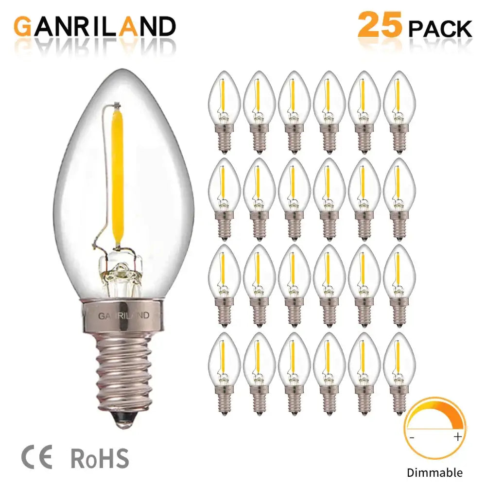 E14 clear glass dimmable led filament bulb dining room candle light