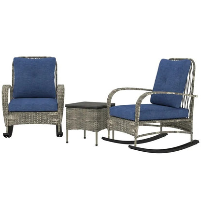 Rattan-Liegestuhl, Korbmöbel-Set für die Terrasse