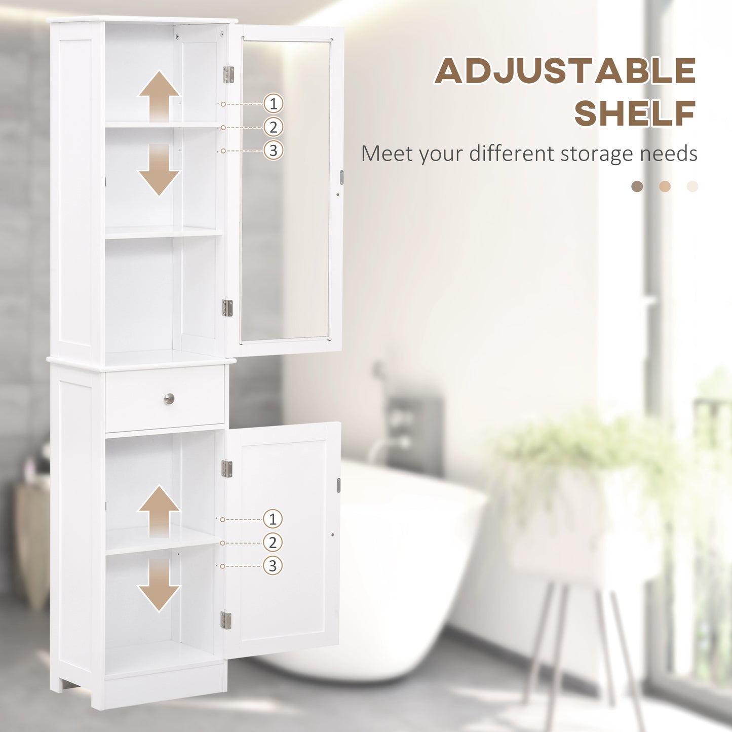 Schmaler Badezimmerschrank