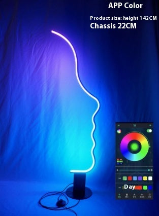 Nordische Kunst-Gesicht-Stehlampe Designer Schlafzimmer Arbeitszimmer