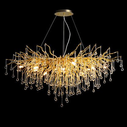 Postmoderne Leichtluxus-Kronleuchter Wassertropfen-Kristalllampe Atmosphäre