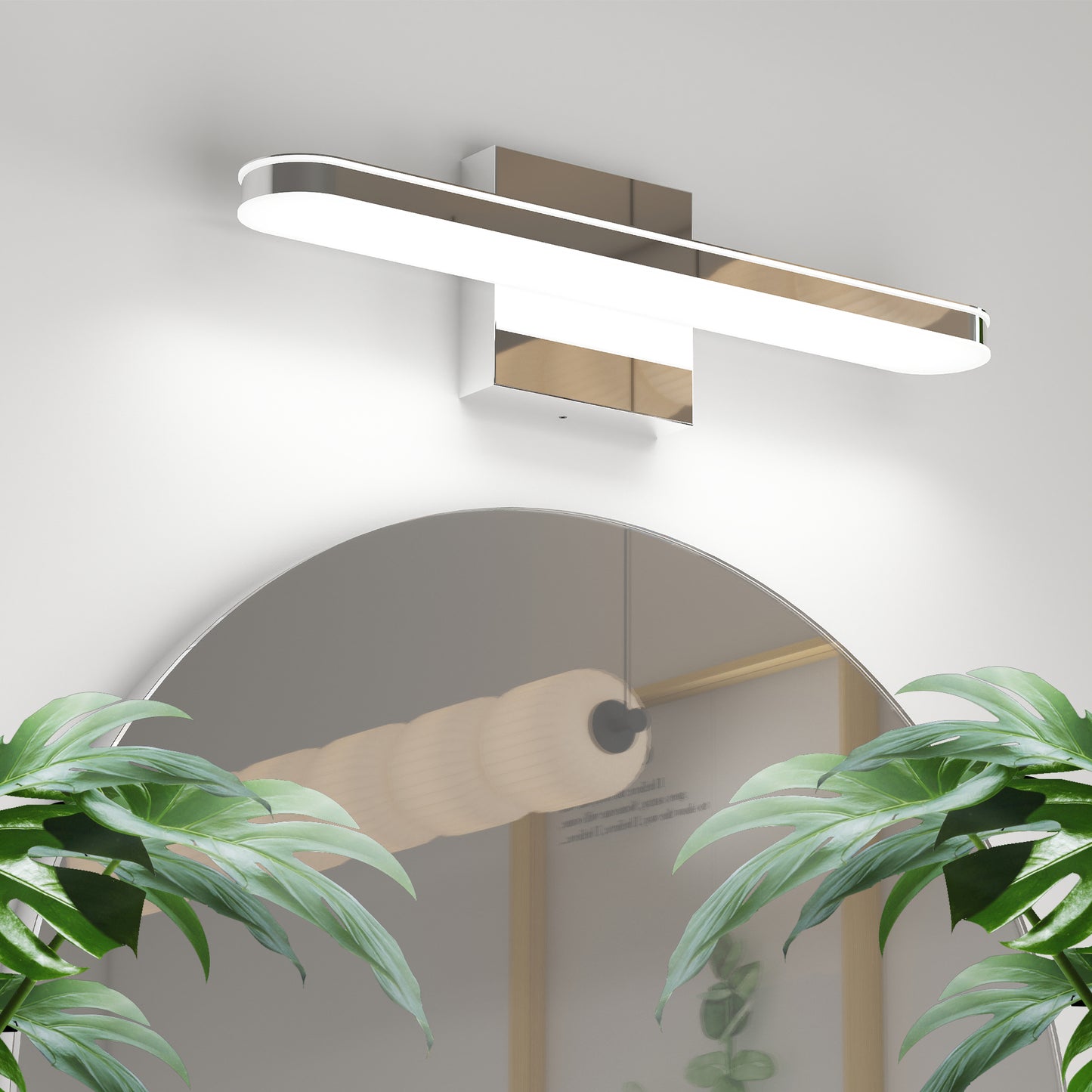 LED-Bad-Wandlampenleiste für Badezimmer, dimmbare Badezimmerleuchten, moderne Beleuchtung über dem Spiegel, 16-Zoll-Bad-Wandlicht, 8W Wandapplikation für Badezimmer, Schlafzimmer, Wohnzimmer, Innenräume, 6000K
