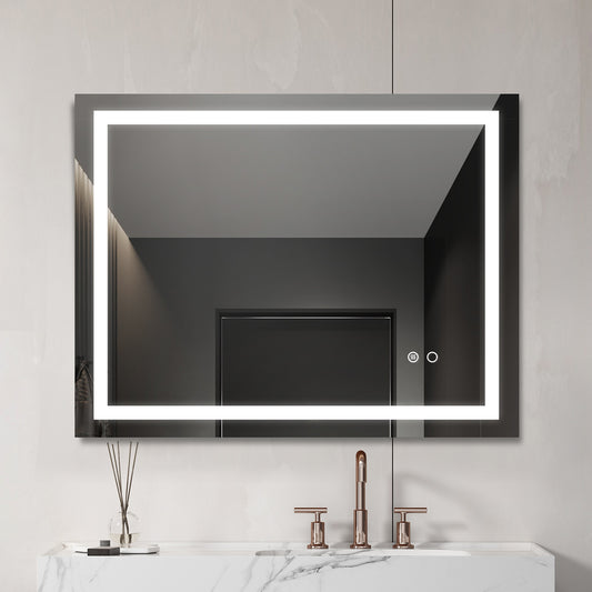 LED-Badspiegel mit Touch-Tastensteuerung