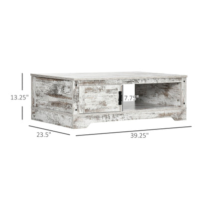 Rustic Coffee Table with Storage