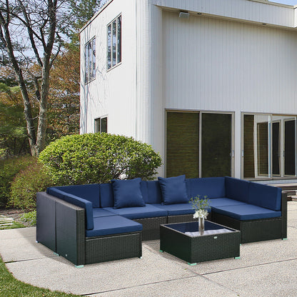 5-teiliges Terrassenmöbel-Set mit Polstern
