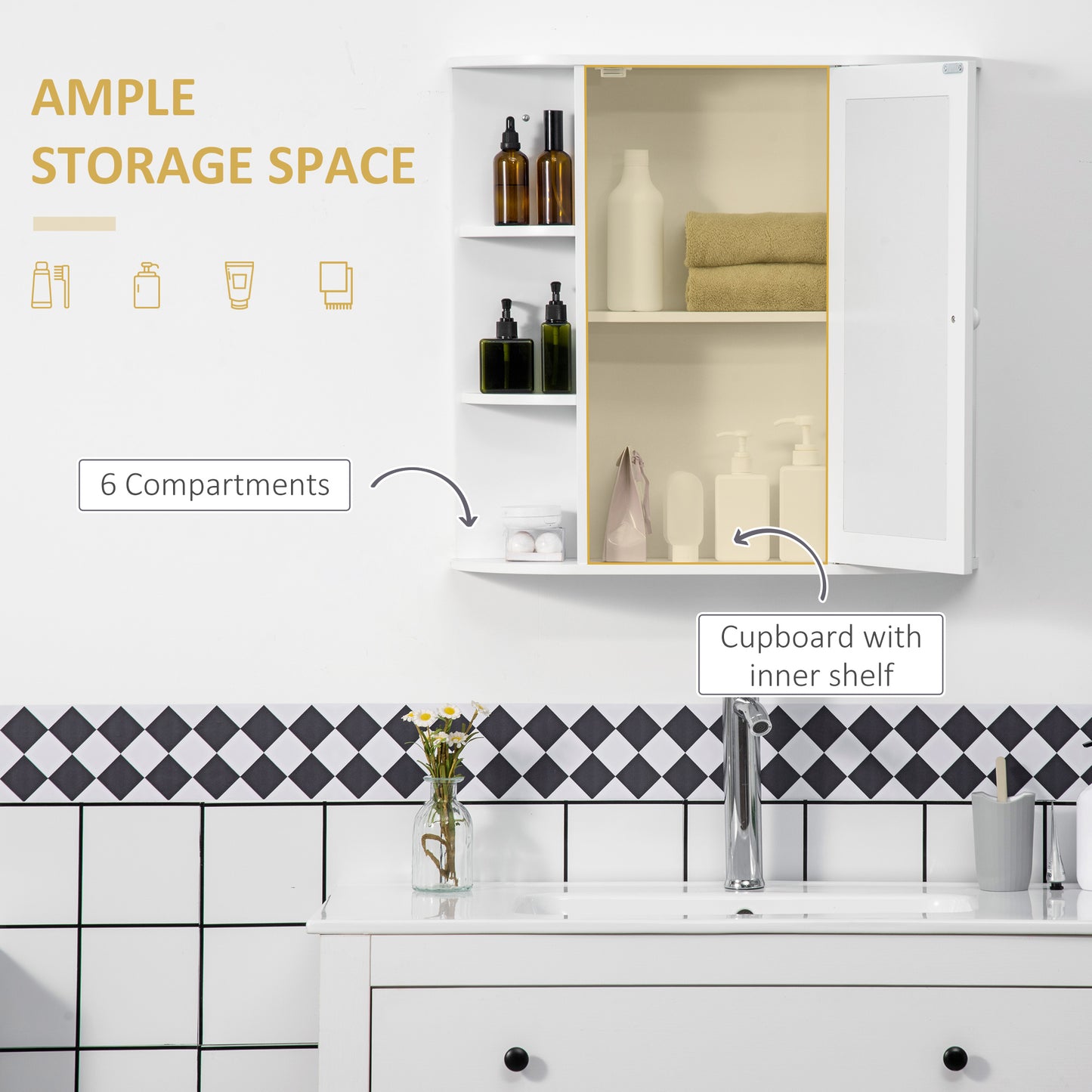 Badezimmerschrank mit Spiegel